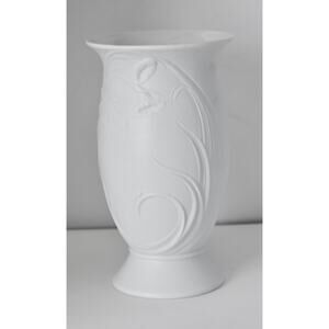 Modernist Seltmann Weiden Bavaria White Bisque Bavaria Ceramic 9" Vase